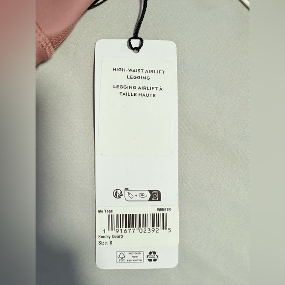 Alo Yoga Set - Made You Look Cropped Tee XS - Airlift Legging Smoky Quartz S - Picture 5 of 5